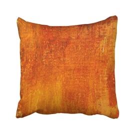 Emvency Set of 4 Throw Pillow Covers Burnt Orange Abstract Red 20 Tan Funky Watercolor Grunge Monochrome Decorative Pillow Cases Accent Couch Home Decor Square 18x18 Inches Pillowcases