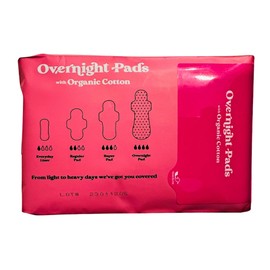 B-Pure Lavender and Aloe Infused Overnight Pads, 6 ct