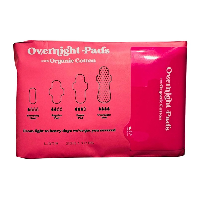 B-Pure Lavender and Aloe Infused Overnight Pads, 6 ct