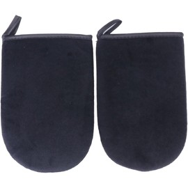 2piezas Guantes Autobronceadores Reutilizables Mitones Para Aplicación De Crema Autobronceadora Suaves y Cómodos Perfectos Para Natural Negro