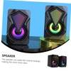 Tofficu 1 Pair USB Computer Speaker Stylish Portable Voice Box