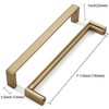 khtumeware 5 Pack 7-1/2 Inch(192mm) Champagne Bronze Square Cabinet Pulls