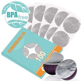 CAPMESSO Aluminum Foils Lids to Reuse Vertuoline Capsules Coffee Pods Compatible with Nespresso VertuoLine Machine 64mm(100/package)