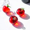 ZEERSHEE Crystal Red Apple Figurine Hand Blown Glass Ornaments Crystal