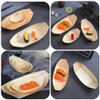Operitacx 60Pcs Disposable Sushi Boats, 6 Inch Wood Sushi Serving