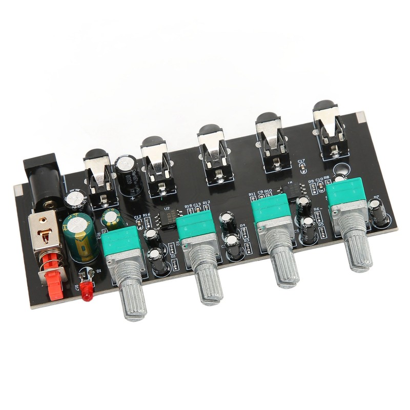 4 Way Stereo Mixer Board 4 In 1 Out Adjustable