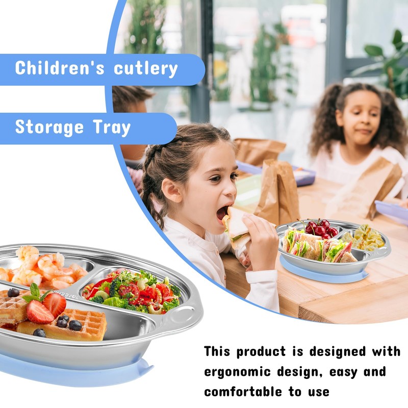 Stainless Steel Baby Suction Plates: Divided Plates Designed for Babies