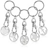 com-four® Metal Keyring with Carabiner and Shopping Trolley Token with