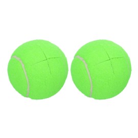 sourcing map 2 Pcs Precut Walkers Tennis Balls, Universal Precut Glide Ball Walkers Accessories Glides for Furniture Legs and Floor Protection, Green