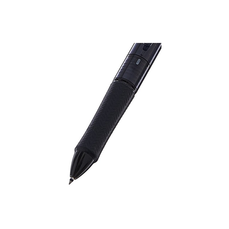 PILOT BKAS-60F-CBY 3色アクロボールペン 蛍光ペン付き アクロボールスポットライター付き ブラック/レッド/ブルーインク クリアブラックボディ イエロー蛍光ペン付き