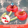 DLPRK Set of 2 Floating Cherry Swim Rings with Cup