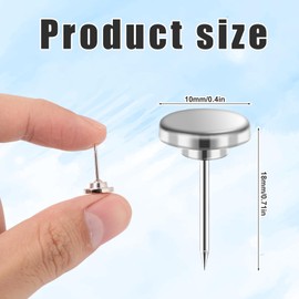 30pcs Push Pins, Metal Thumb Tacks for Picture Photo Hanging Flat Thumbtacks Small Wall Tacks Decorative Wall Pins for Cork Board Bulletin Maps Posters Home Office Display (Silver)