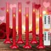 SEHNSY Red Flameless Taper Candles with Remote and Timer,Valentine Flameless