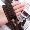 Nydotd 4 Pairs Waxed Round Shoe Laces Dress Waxed Shoelaces