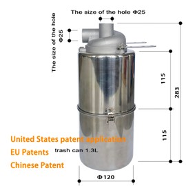 Aluminum alloy cyclone dust collector assembly（1L+SN25T5g）
