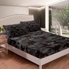 Army Camo Bedding Set, Black Camouflage Bed Sheets for Kids