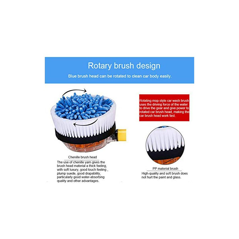 MACHSWON High Pressure Car Wash Brush Rotating Sponge Extendable Hose