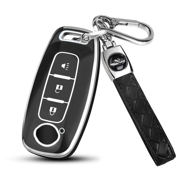 FT FUNTOR for Nissan Key Cover,3 Buttons TPU Key Case
