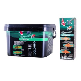 Colombo Lernex® 400 g against skin worms (gyrodactylus), gillworms (Dactylogyrus) and filamentworms (nematodes).