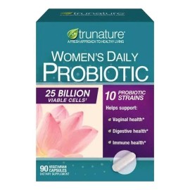 TruNature 90 Count Women's Daily Probiotic 25 Billion CFU Vegetarian Capsules for Health