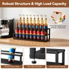 Nuovoware Expandable Coffee Syrup Organizer, 2-Tier Syrup Rack, Black