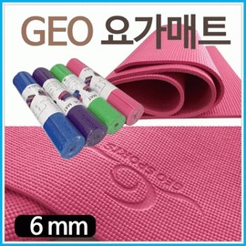 GEO 6mm Yoga Mat / Pilates Mat (Compressed) by Ara Trading GEO Yoga Mat (Blue) 3ea