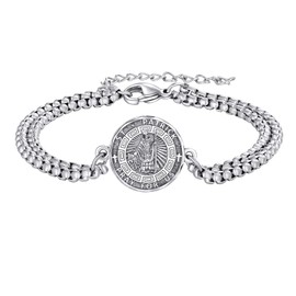 YFN Saint Patrick Bracelet Sterling Silver Religious Protector Bracelet St Patrick Jewelry Gifts for Women Men