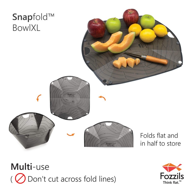 Fozzils Plastic Snapfold™ Bowl XL (Grey)