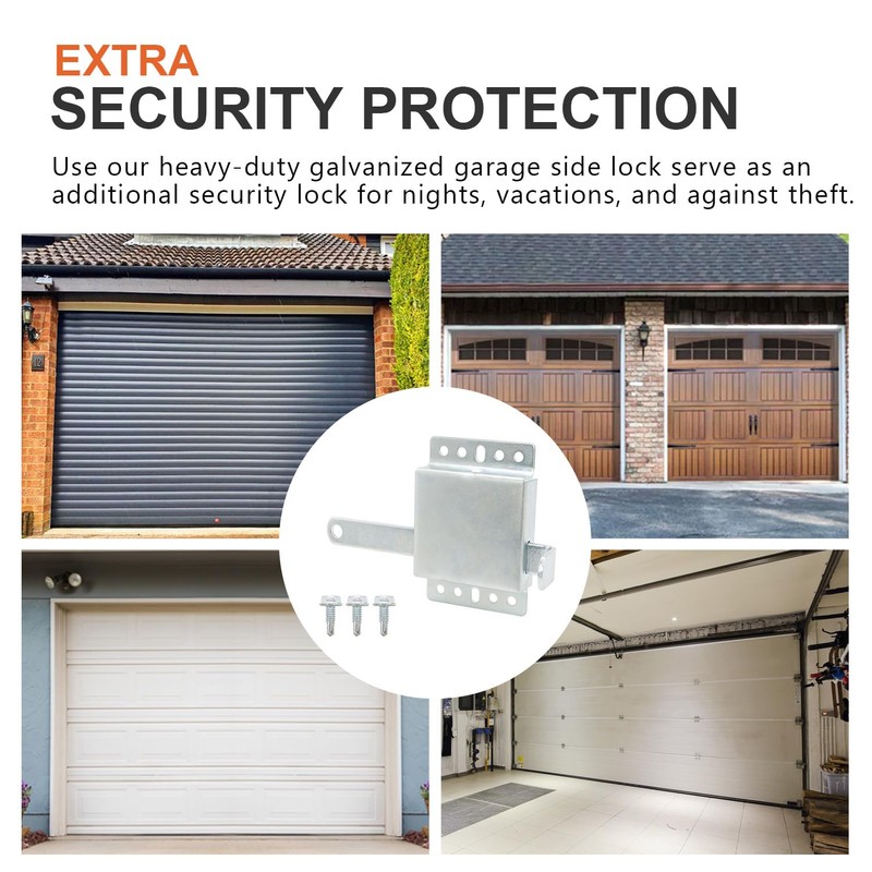 QZATTCAEN Heavy Duty Garage Door Side Lock Inside Deadlock for