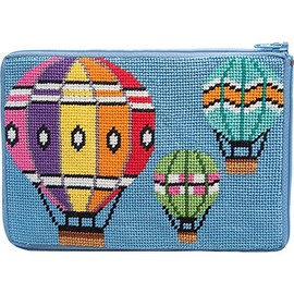 Stitch & Zip Needlepoint Purse Kit- Balloons in Flight