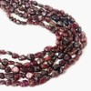 jodaying 6-8mm Natural Red Garnet Nuggets Oval Free Tumbled Pebble