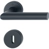 Hoppe Amsterdam 12033212 BB Handle Set on Rosette Stainless Steel