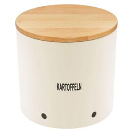 Magu Natural Design Potato Pot Beige Made from a Polymer Made of Natural Materials Potato Storage Container