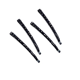 4Pcs Black Rhinestone Barrettes, Crystal Diamond Bobby Pin, Shiny Pin, Sparkly Hair Decoration for Women Clip Bangs Metal Hair Clip Hair Accessories