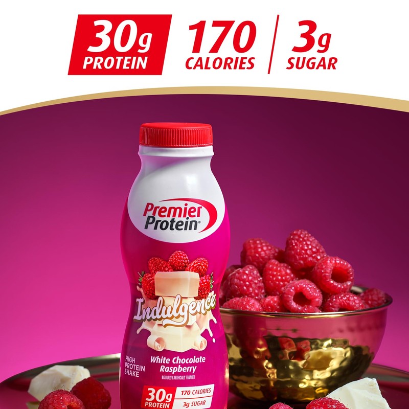 Premier Protein Shake INDULGENCE, White Chocolate Raspberry, 30g Protein, 170