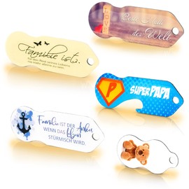 Einkaufswagenlöser Family Edition / Key Fob Shopping Chip with Key Finding Service/Removable Shopping Trolley Token, Metal Chip Shopping Trolley, Key Finder