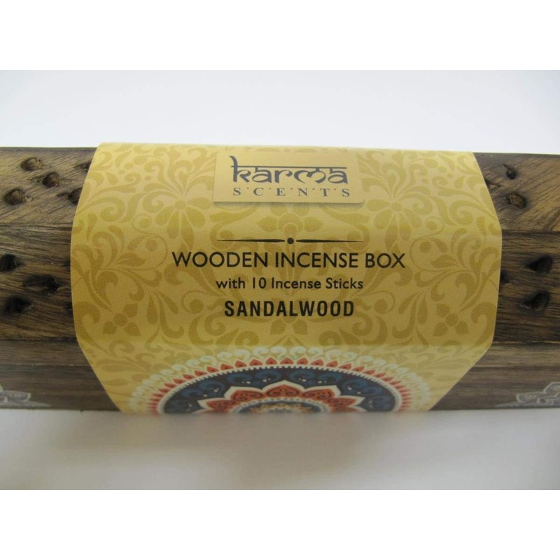 Karma Scents FRO162 Wooden Incense Box Set with a Pack