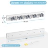 White Broom Holder Wall Mount - Heavy Duty Wood Mop