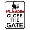SHAWPRINT PLEASE CLOSE THE GATE METAL DOG THEME SIGN 150MM