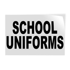 Decal Stickers Multiple Sizes School Uniforms Black Industrial Vinyl Safety Sign Label Education 12x8Inches