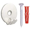 Taskar Heavy Duty Round Picture Hook & Fixings - Silver