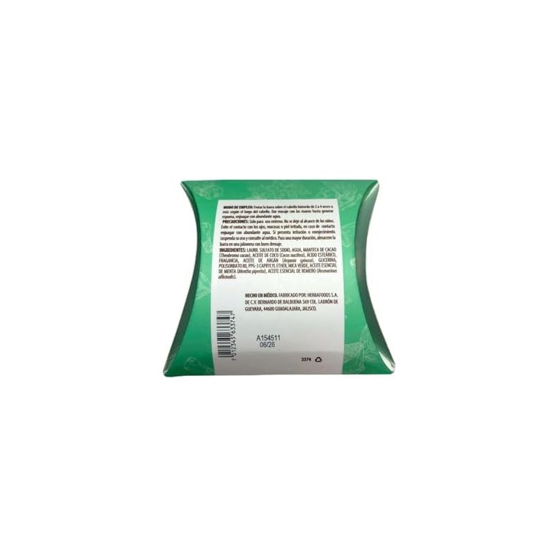 Romenta Champú en Barra Control Grasa con Aceite Esencial de