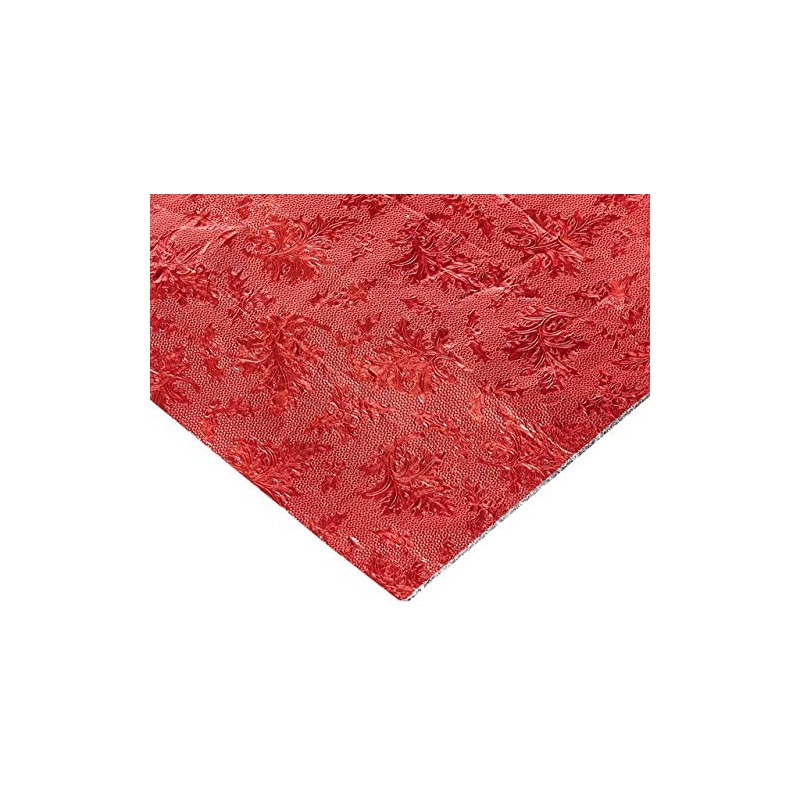 Oasis Supply Embossed Florist Foil, 20IN x 50FT, Red 1