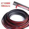 GreceYou 5M/16.5Ft Universal Self Adhesive Auto Rubber Weather Draft Seal