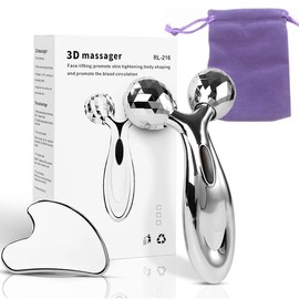 2 Piezas Herramienta Facial Gua Sha,Herramienta de masaje de acero inoxidable Guasha,Herramienta de Guasha Facial,Gua Sha Board para Masaje Facial Antienvejecimiento,Cuidado de la Piel/Masaje Facial