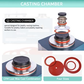 HAADID Vacuum Casting Gasket, 4Pcs Classic Pro Gasket Gaskets O-Ring Professional for Jewelry Casting Machine, Casting Machine Gasket