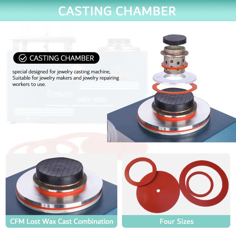 HAADID Vacuum Casting Gasket, 4Pcs Classic Pro Gasket Gaskets O-Ring