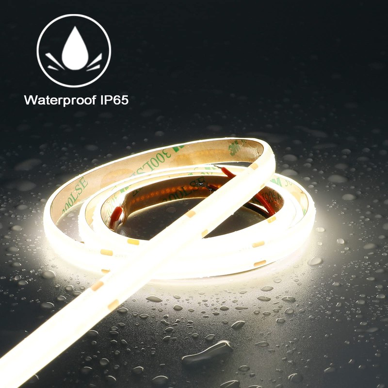 TOPAI 12V COB LED Strip Light 4000K Natural White Waterproof