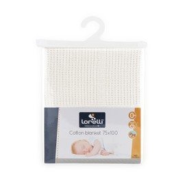 Cotton Cellular Baby Blanket 75×100 cm - White