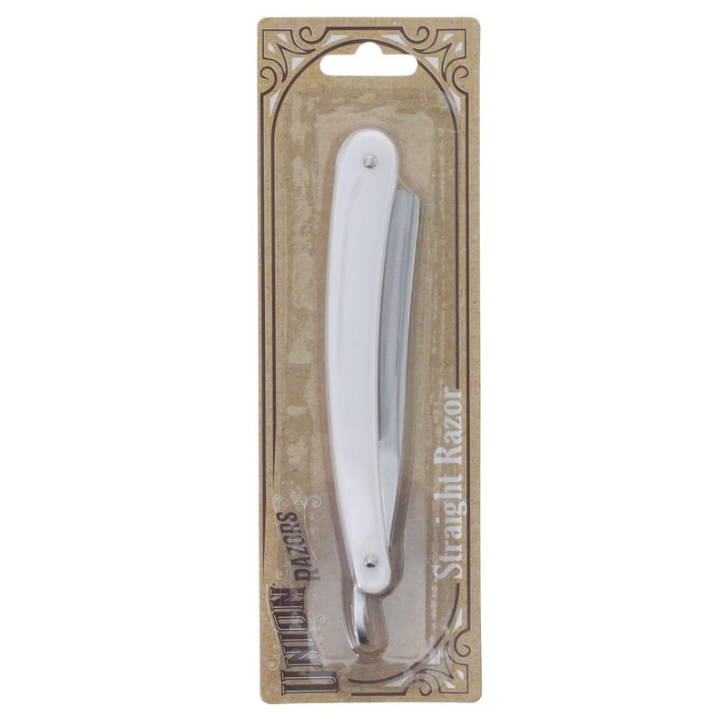 Union Razors SR2 Straight Edge Razor with White Handle